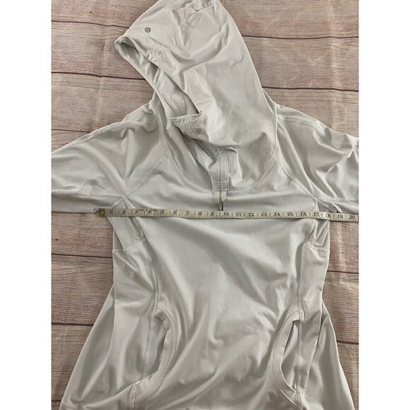 Lululemon Athletica Women's White Light Hooded Pullover - 12 - Picture 4 of 12